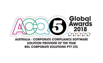 Award Seal; ACQ5 Global Awards 2018 Compliance Software Provider of the Year