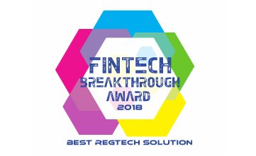 Award Seal; FinTech Breakthough Awards 2018 Best RegTech Solution